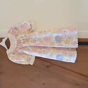 EUC Girls Zara Pastel Floral Dress - size 9